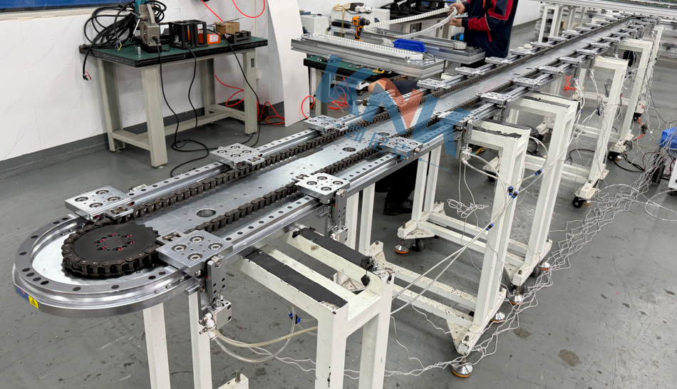 环形输送线，环形导轨输送线，环形导轨，圆弧导轨，环形导轨循环线，环形导轨定制，环形导轨生产厂家，圆弧导轨